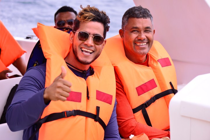 a group of people posing for the camera